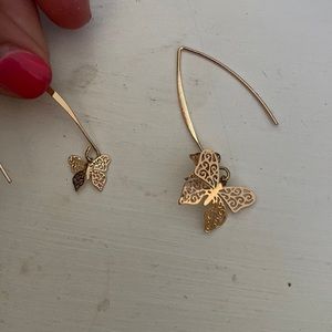 light years butterfly earrings, gold